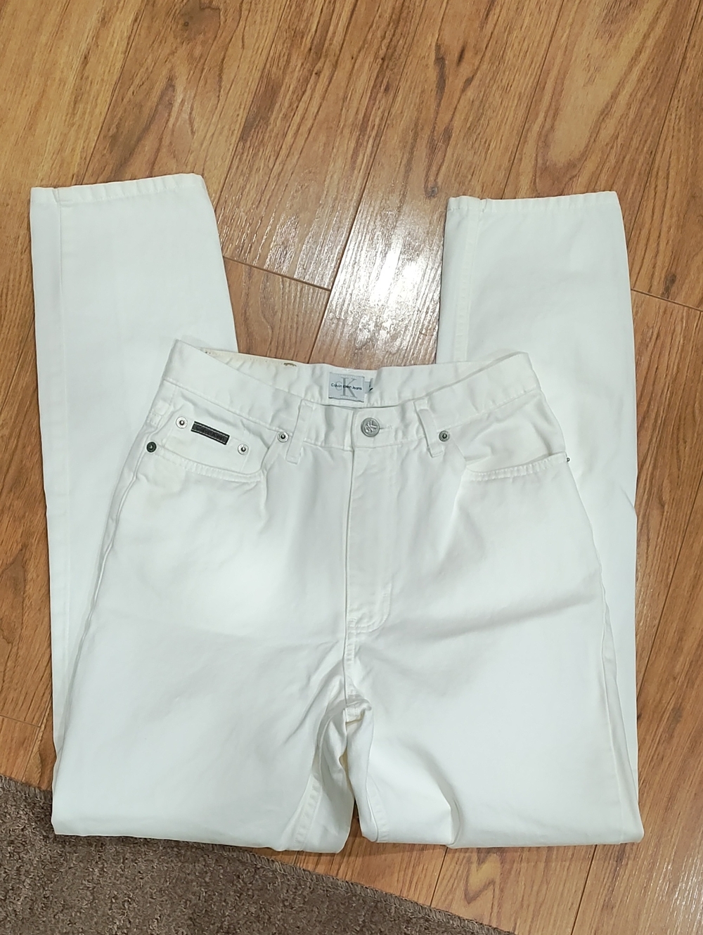 Calvin Klein High-Rise White Jeans